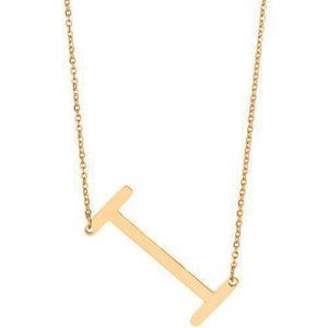 Letter I Pendant necklace in Stainless Steel